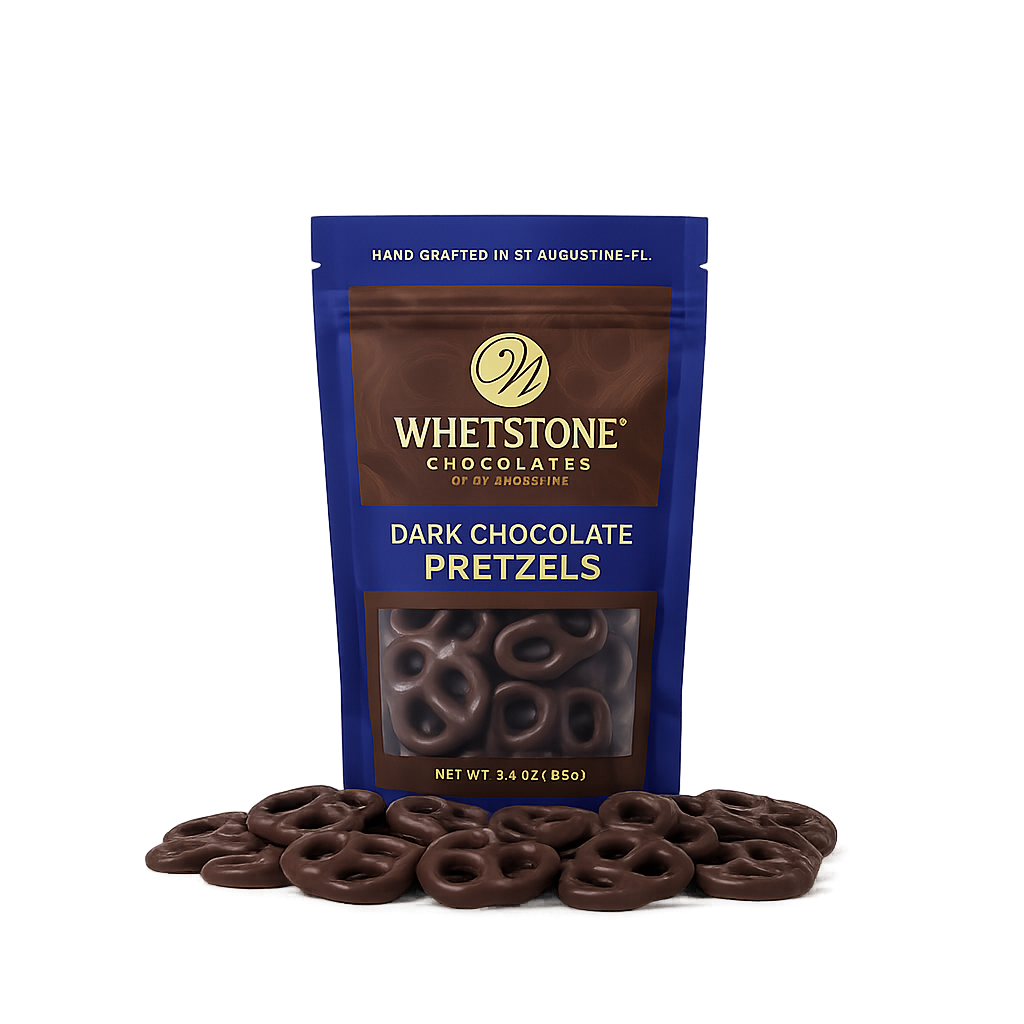Pretzels Covered in De Leon Dark Chocolate 5.5oz Bag (47% Cocoa)